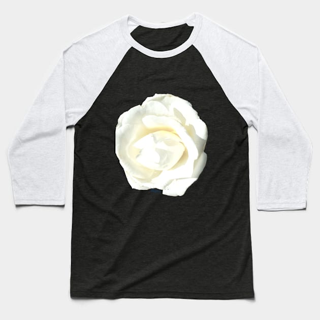 White Rose Baseball T-Shirt by NatureFashion